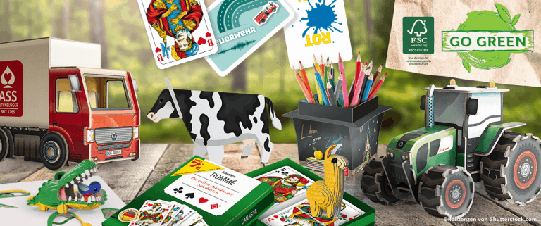 Go Green - Nachhaltigkeit - Spielzeug aus Papier - FSC | Paper World